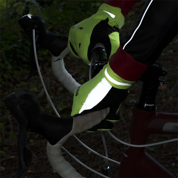 Gants grip jaune fluo pour vélo et trottinette - taille XL