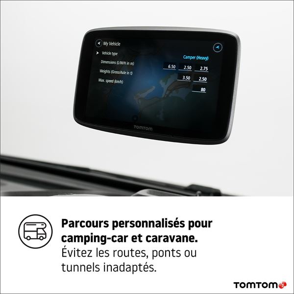 GPS camping-car TomTom GO Camper Tour