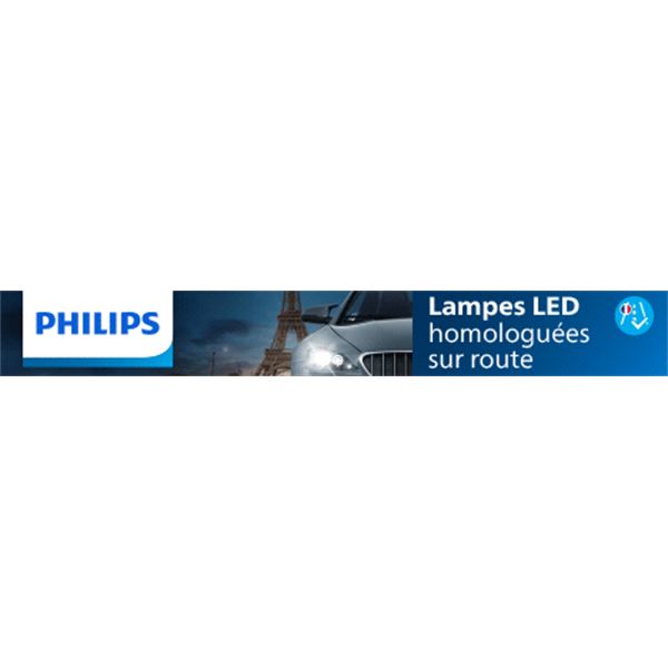 2 ampoules LED H7 Philips Ultinon Pro6001 HL (homologuées)