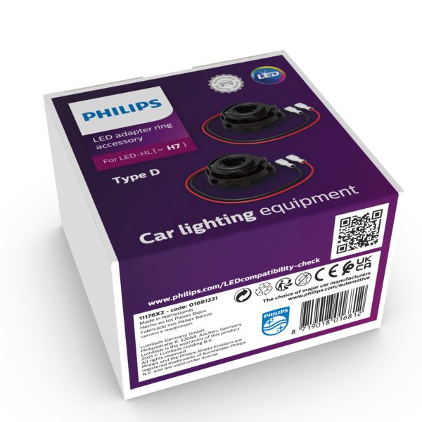 Anneaux de connexion type D pour ampoules LED Philips Ultinon Pro6001