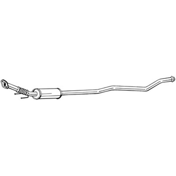 1 silencieux d'échappement intermédiaire Bosal 286443