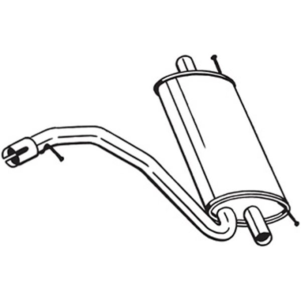 1 silencieux d'échappement arrière Bosal 235059