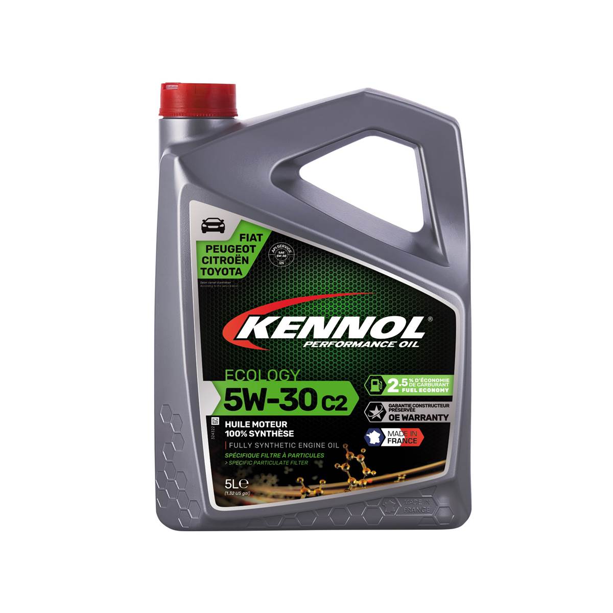 Huile Moteur Kennol Ecology Essence/diesel 5w30 C2 5l
