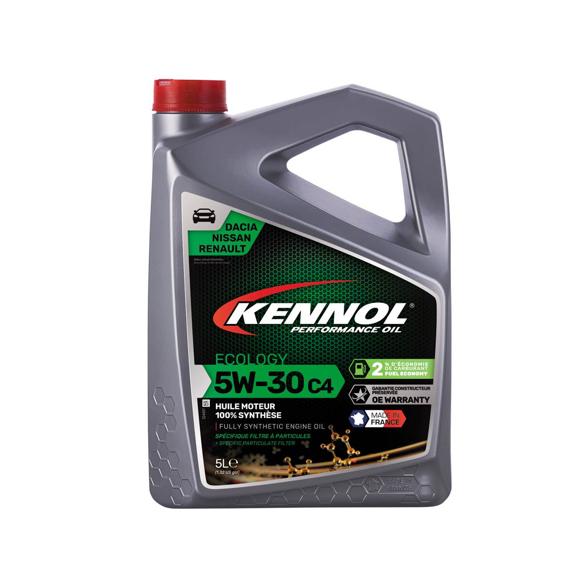 Huile Moteur Kennol Ecology Essence/diesel 5w30 C4 5l