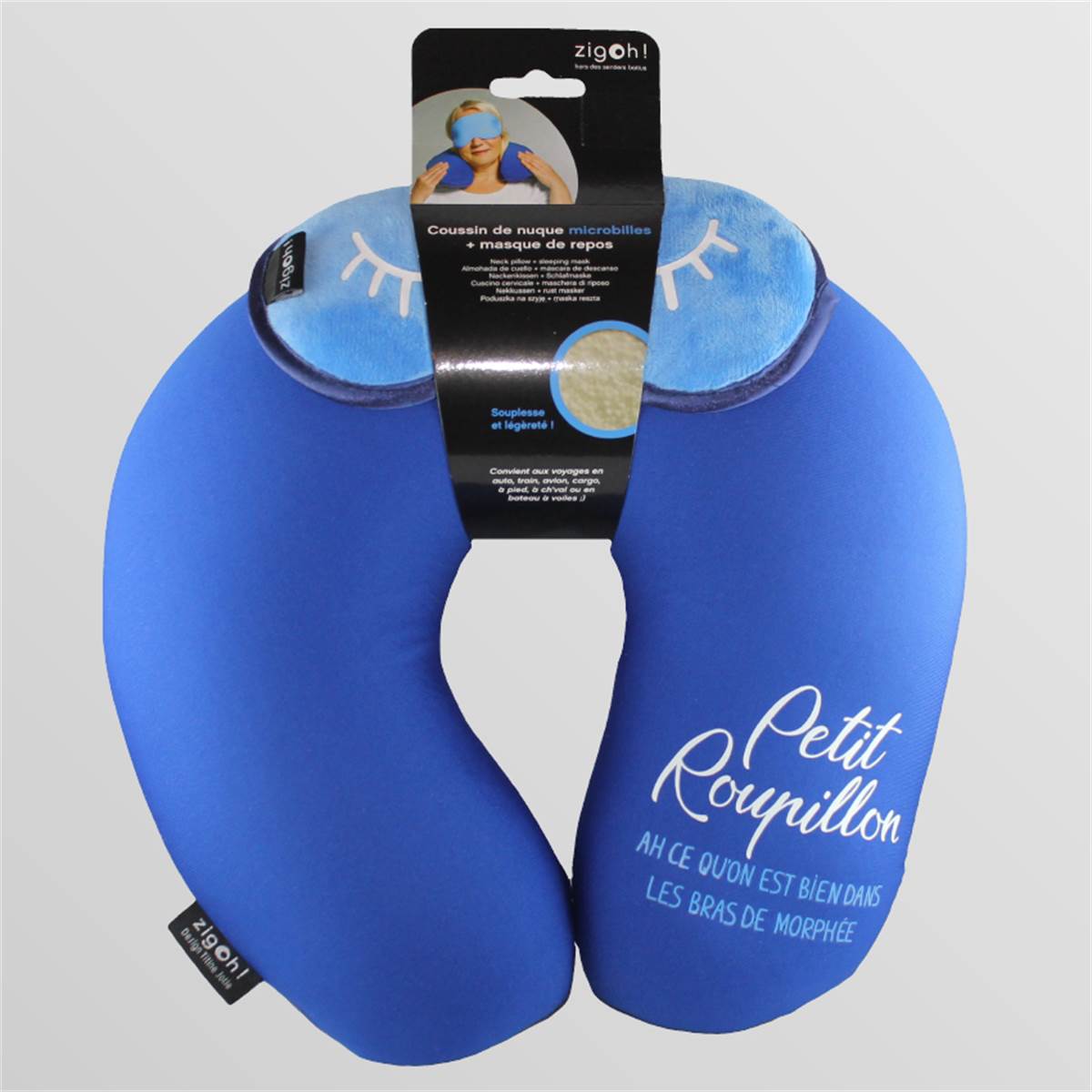 Tour De Cou Microbilles + Masque De Repos Bleu