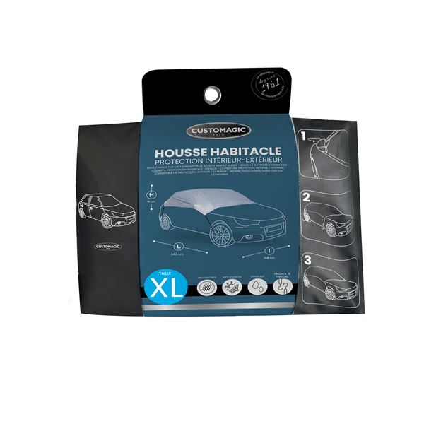 Housse de protection d'habitacle Eté/Hiver Taille XL Customagic