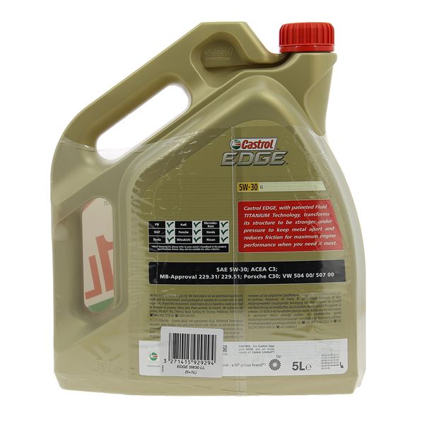 Huile moteur CASTROL Edge LL C3 Essence/Diesel 5W30 5L+1L OFFERT