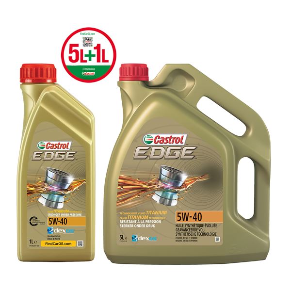 Huile moteur CASTROL Edge C3 Essence/Diesel 5W40 5L+1L OFFERT
