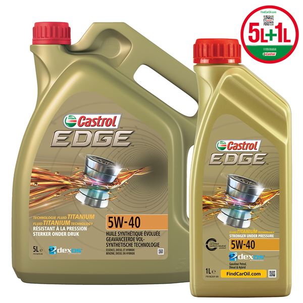 Huile moteur CASTROL Edge C3 Essence/Diesel 5W40 5L+1L OFFERT