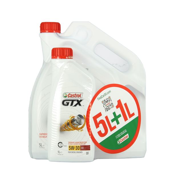 Huile moteur CASTROL GTX C4 Diesel 5W30 5+1L OFFERT