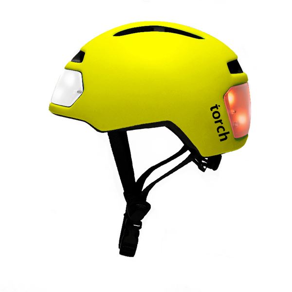 Casque vélo LED jaune TORCH T2 - Feu Vert