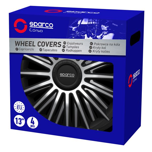 4 ENJOLIVEURS DE ROUES SPARCO TREVISO 16  GRIS