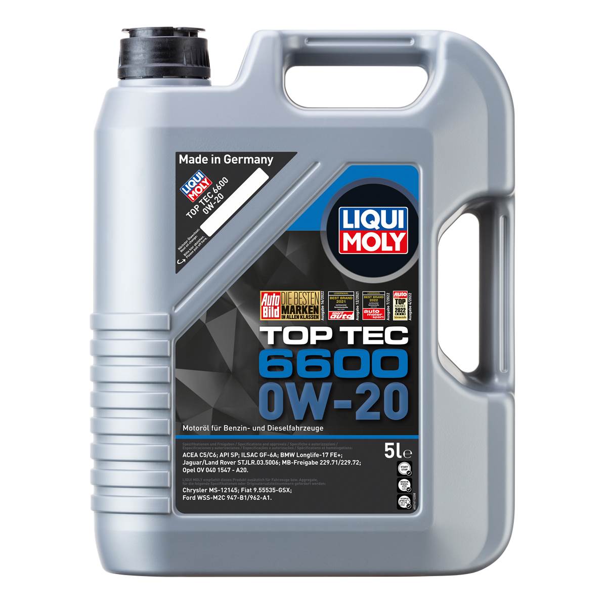 Huile Moteur Liqui Moly Essence/diesel Top Tec 6600 0w20 5l