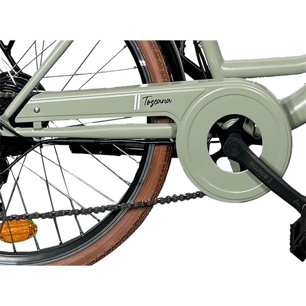 Vélo de ville électrique mixte Toscana Vert