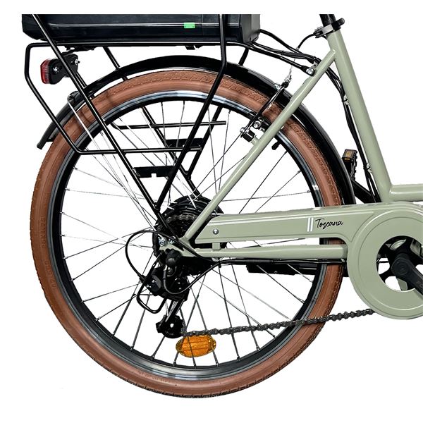 Vélo de ville électrique mixte Toscana Vert