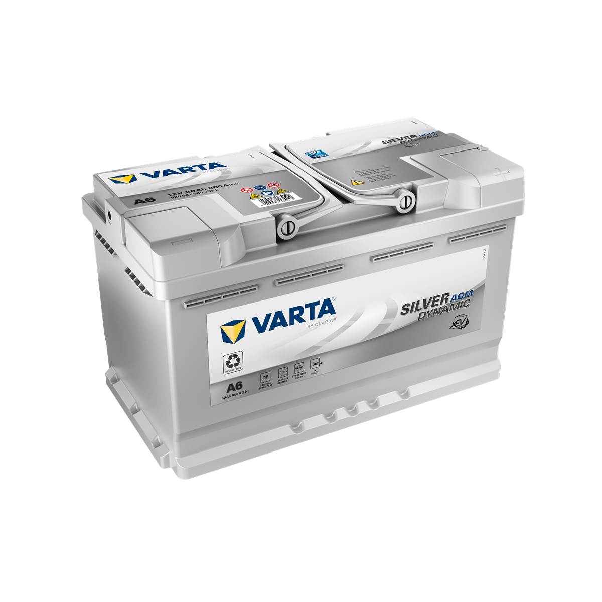 Batterie Voiture Varta Start & Stop Agm A6 Xev - 80ah / 800a - 12v