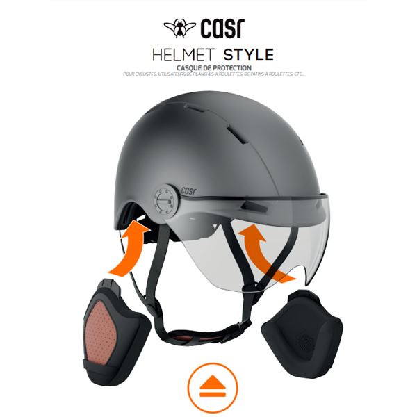 Casque vélo, trottinette CASR Style Bleu - Taille M