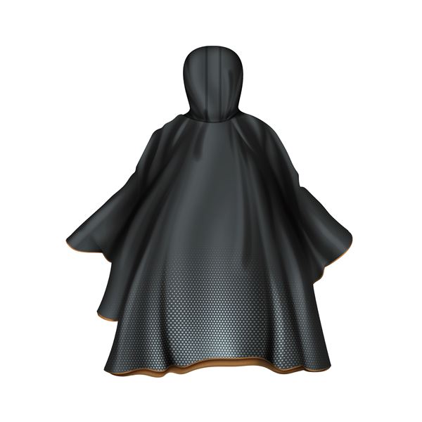 Poncho de pluie réfléchissant pour vélo et trottinette CASR Noir