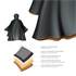 Poncho de pluie réfléchissant pour vélo et trottinette CASR Noir
