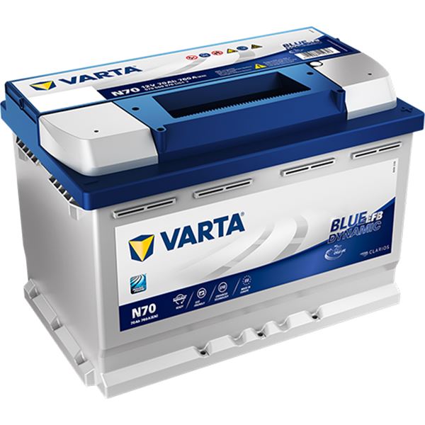 Batterie voiture Varta Start&Stop EFB N70 - 70Ah / 760A - 12V - Feu Vert
