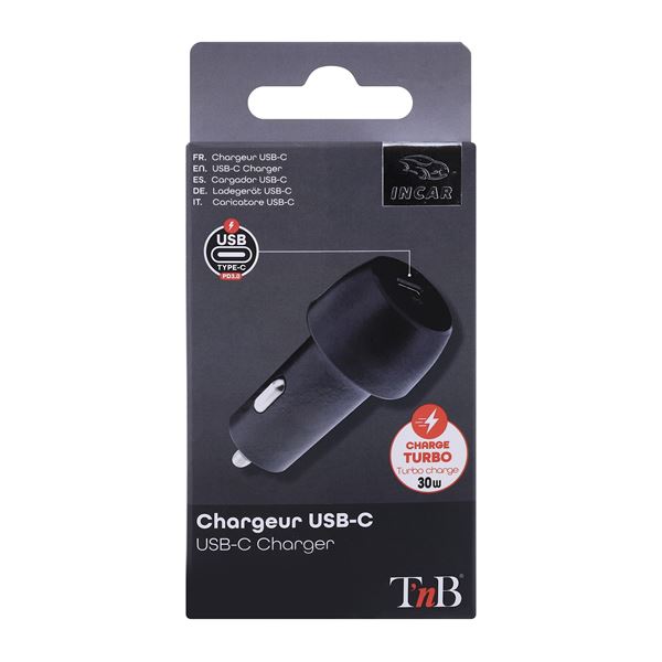 Chargeur allume-cigares 1 USB-C 30W T'nB - Feu Vert