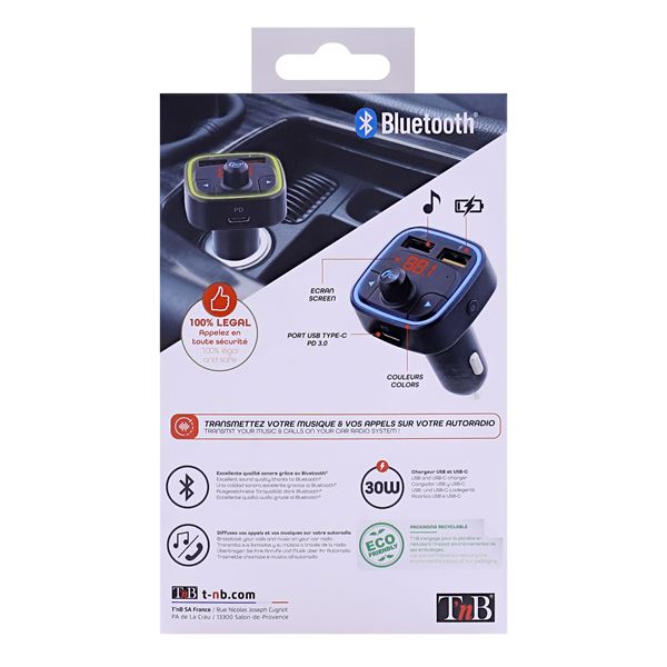 Kit mains-libres adaptateur Bluetooth® BBA 101 Beewi - Feu Vert