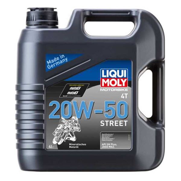 Huile moteur minérale 4T 20W50 Street pour moto Liqui Moly 4L