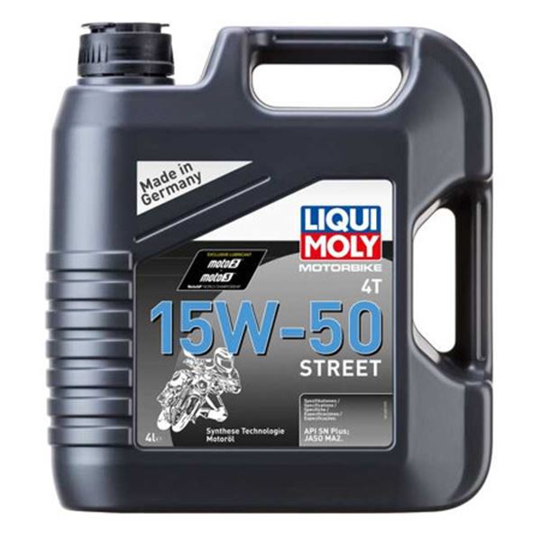 Huile moteur de synthèse 4T 15W50 Street pour moto Liqui Moly 4L