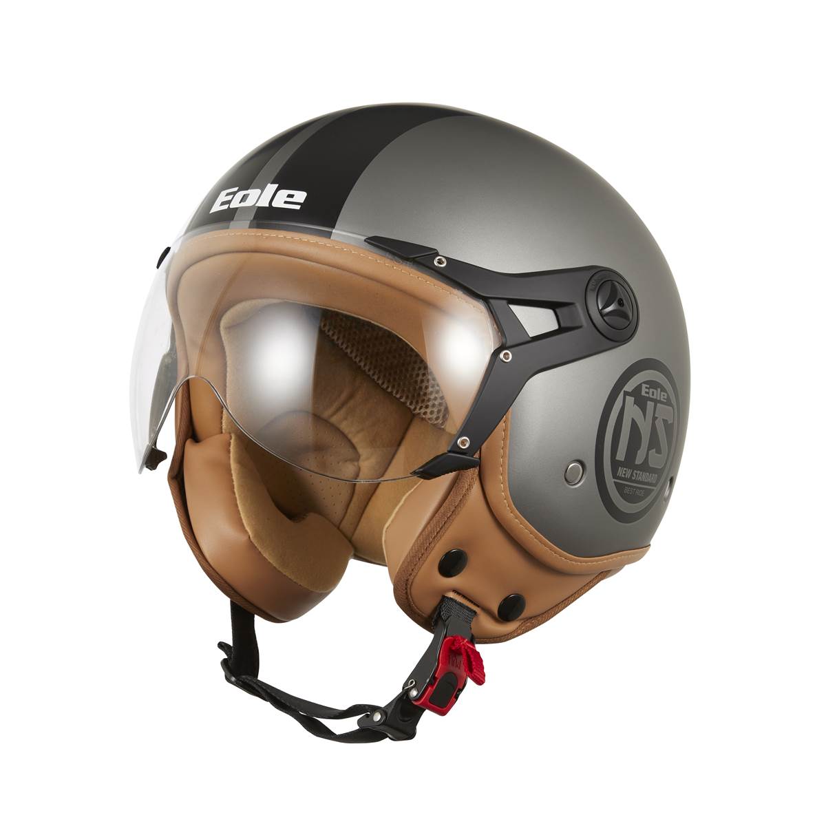 Casque Jet Ns Grey Black Eole Taille Xl