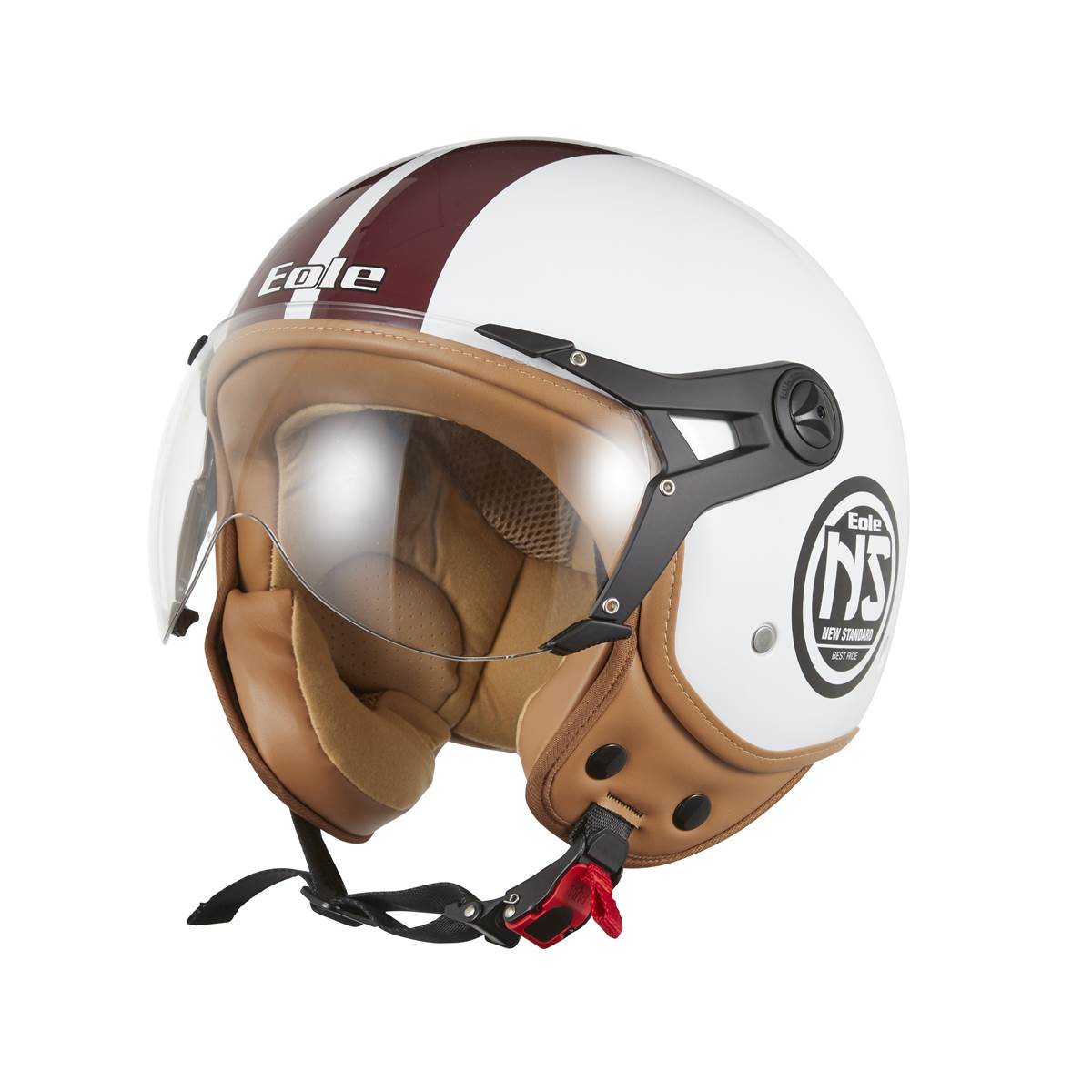 Casque Moto Jet Ns Blanc Taille Xl Eole