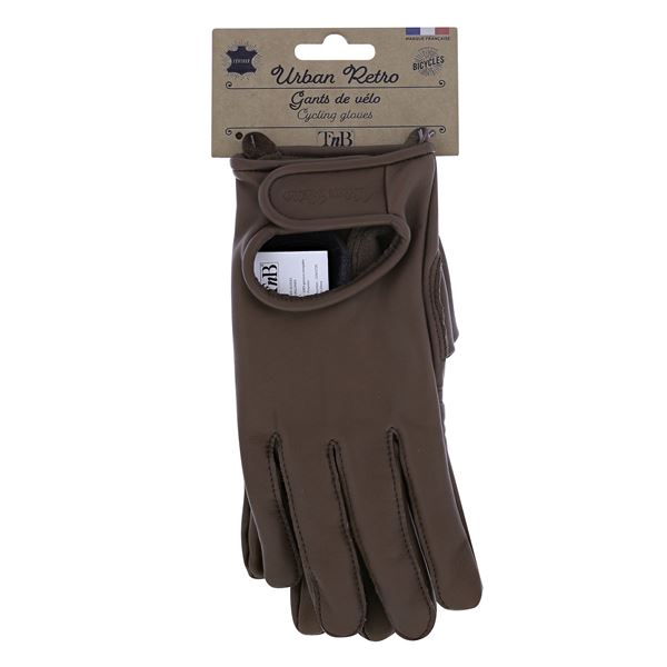 Gant de protection vélo cuir  URBAN RETRO