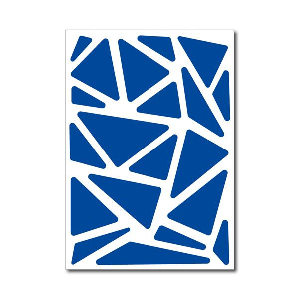 Stickers rétro réfléchissants triangle bleu Fais Toi Voir x2 planches