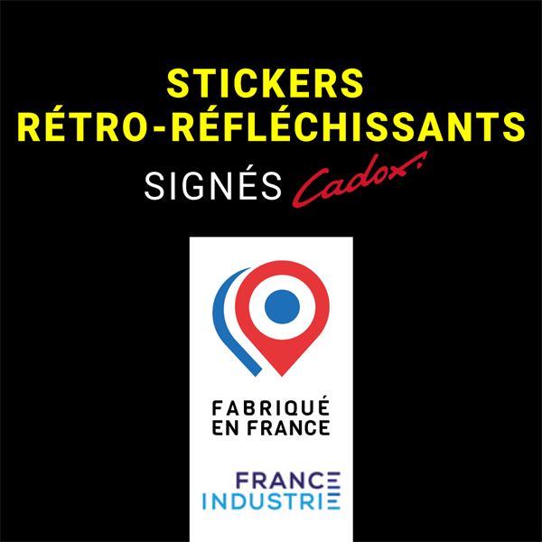 Stickers rétro réfléchissants triangle bleu Fais Toi Voir x2 planches