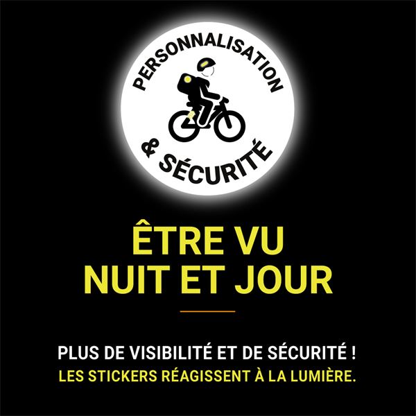 Stickers rétro réfléchissants triangle bleu Fais Toi Voir x2 planches