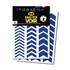 Stickers rétro réfléchissants chevrons bleu Fais Toi Voir x2 planches