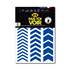 Stickers rétro réfléchissants chevrons bleu Fais Toi Voir x2 planches