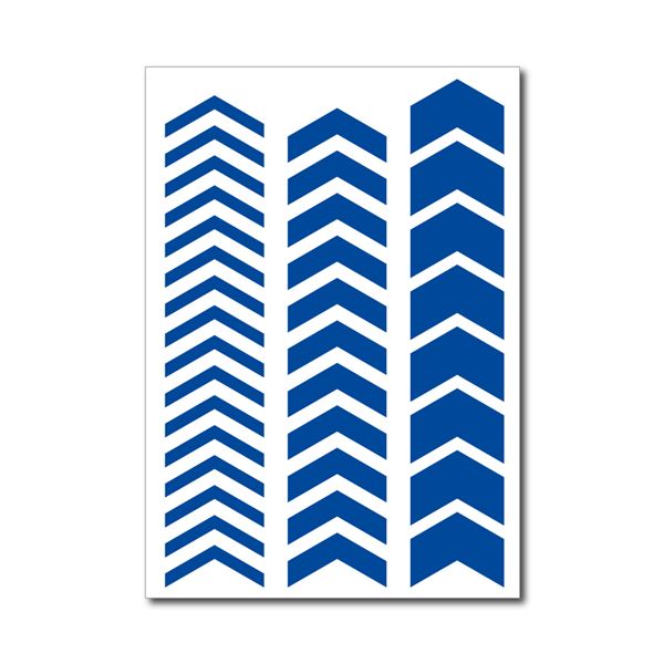 Stickers rétro réfléchissants chevrons bleu Fais Toi Voir x2 planches