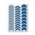 Stickers rétro réfléchissants chevrons bleu Fais Toi Voir x2 planches