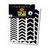Stickers rétro réfléchissants chevrons noir Fais Toi Voir x2 planches