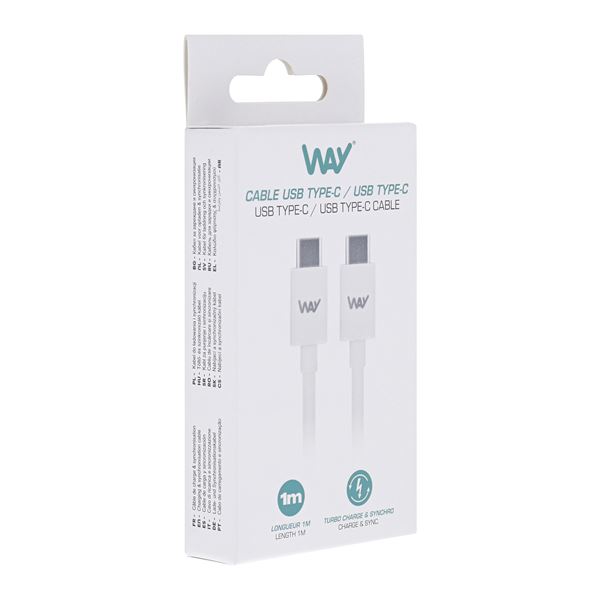 Câble synchronisation et charge USB-C / USB-C WAY