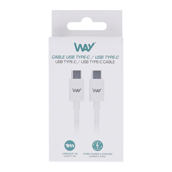 Câble synchronisation et charge USB-C / USB-C WAY