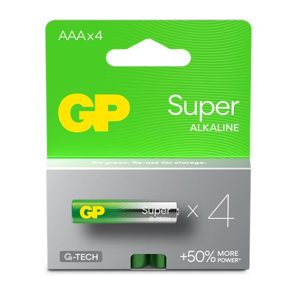 4 Piles alcalines GP AAA LR03 1,5V