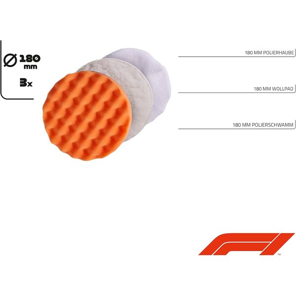 Set de 3 bonnets pour polisheuse 150 mm FORMULA 1