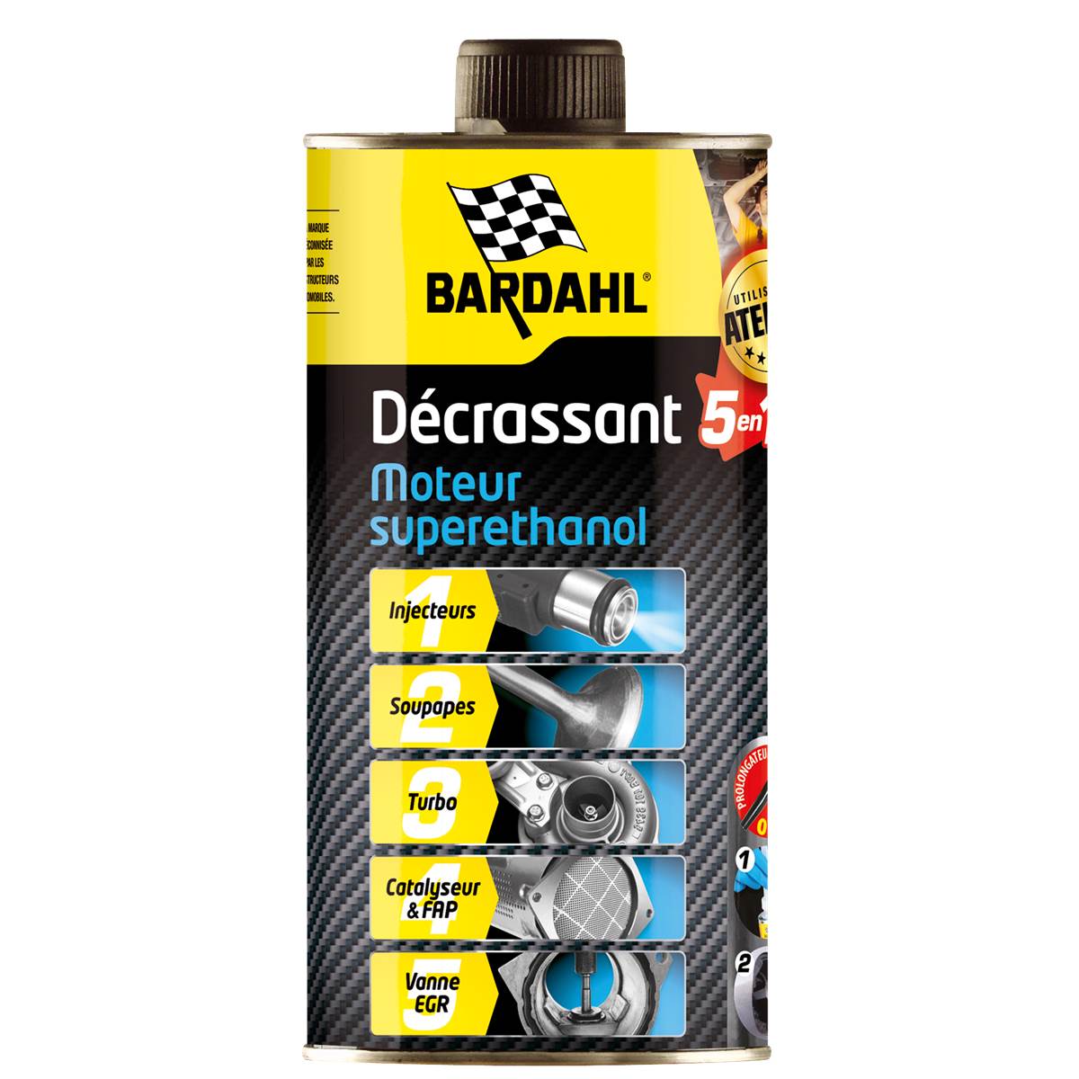 Décrassant Moteur 5 En 1 Super Ethanol E85 Bardahl 1 L