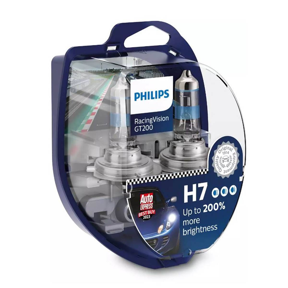 Ampoules (2 pièces) Philips H7 Racing Vision Gt200 (homologuées)