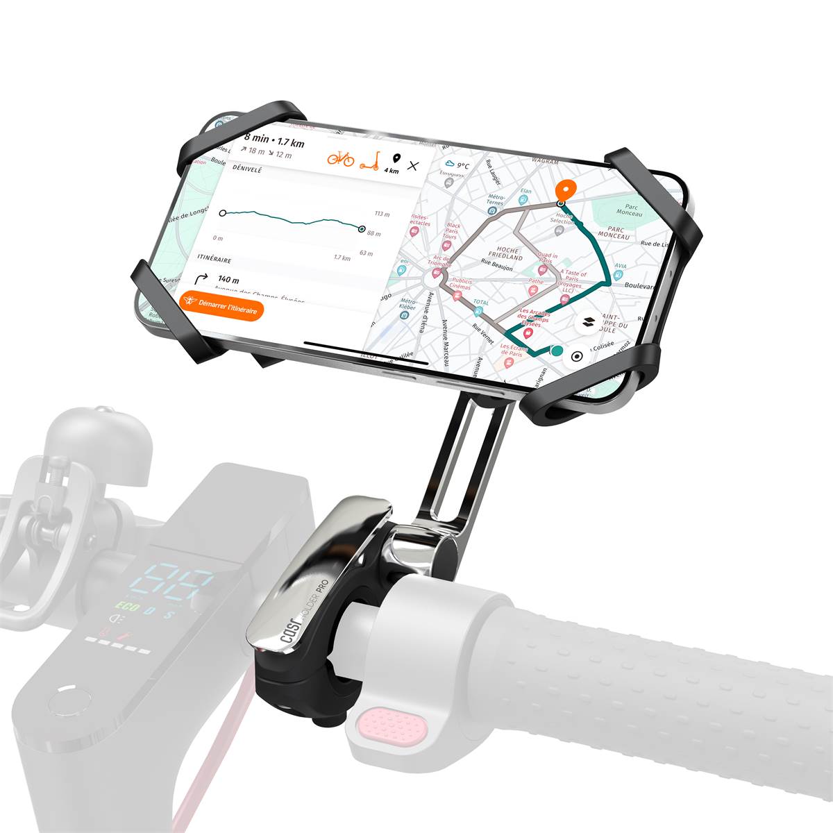 Support Smartphone Universel Avec Bras Pour Vélo Et Trottinette Casr