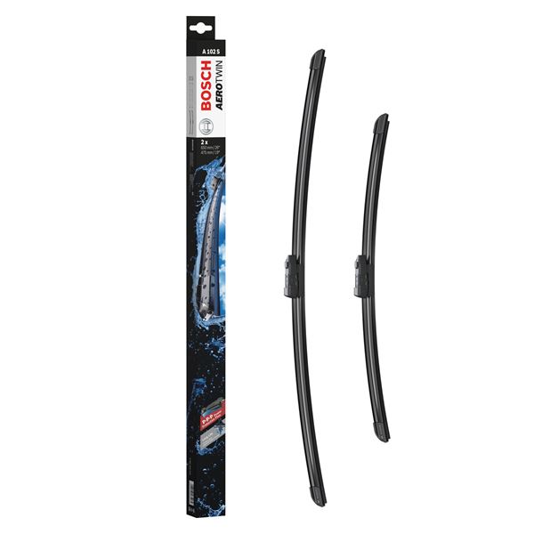 2 balais d'essuie-glace Bosch A102S