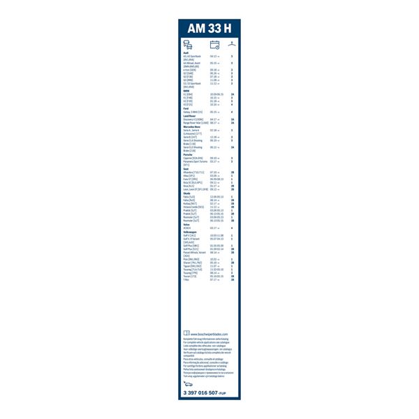 1 balai d'essuie-glace Bosch AM33H