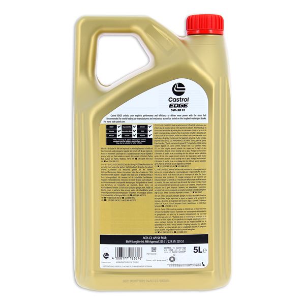CASTROL EDGE 5W-30 M, Huile Moteur, 5L