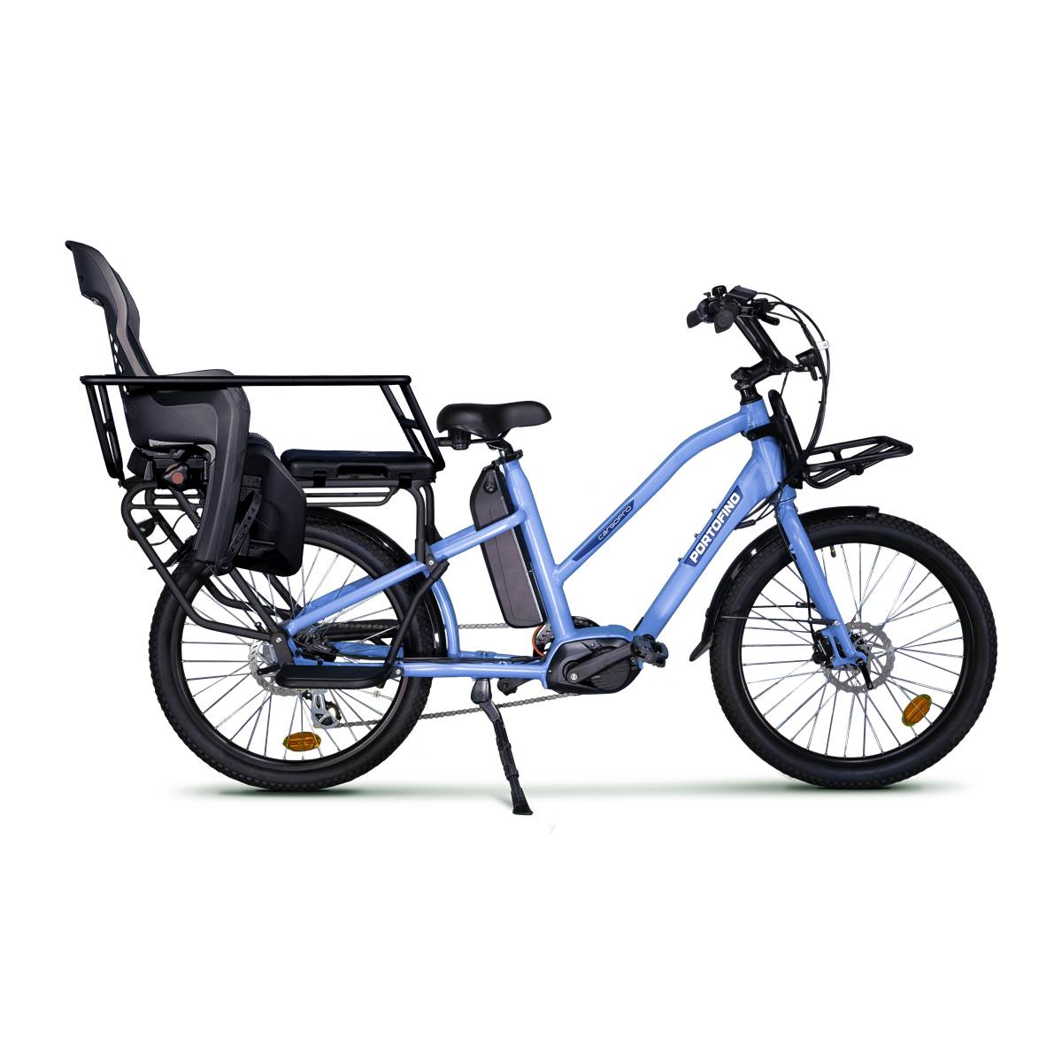 Vélo Longtail Électrique Portofino CargoPro Bleu